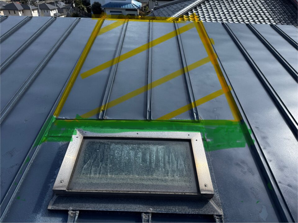 天窓からの雨漏り画像