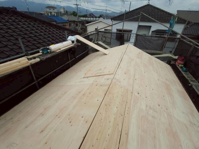 屋根の木下地施工の画像