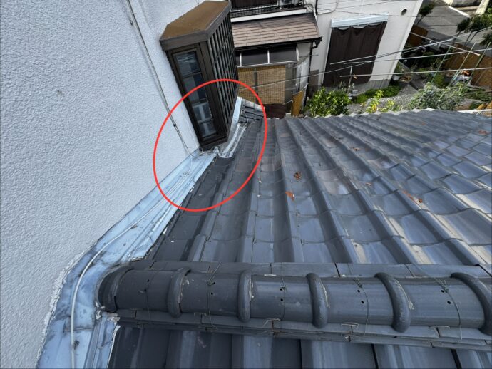 雨漏り部分の画像